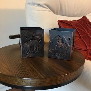 🍋Set of Halloween votives - witch and cat cutouts